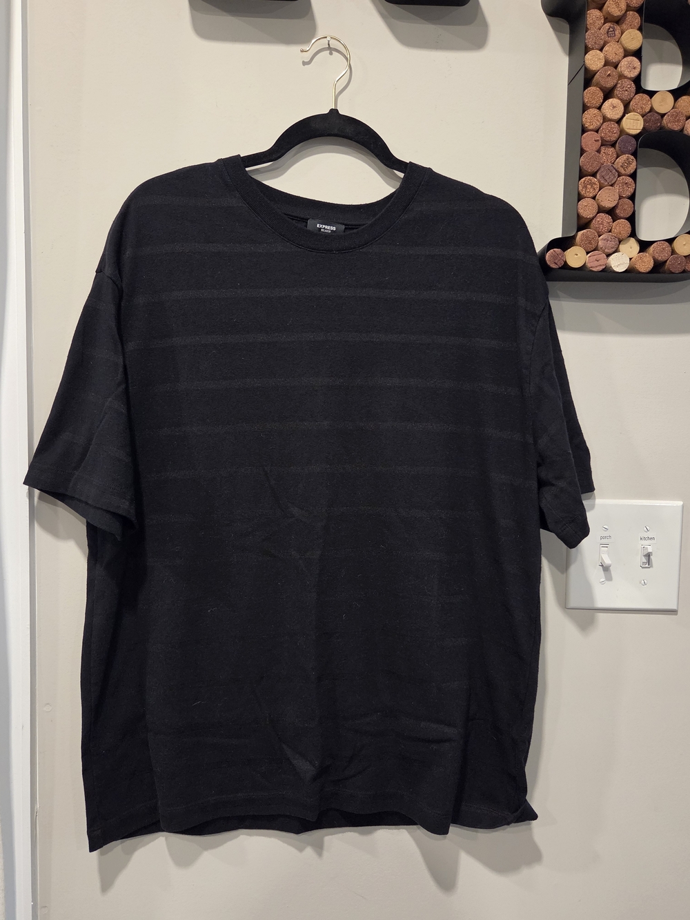 EXPRESS Men Relaxed Fit Black Shirt